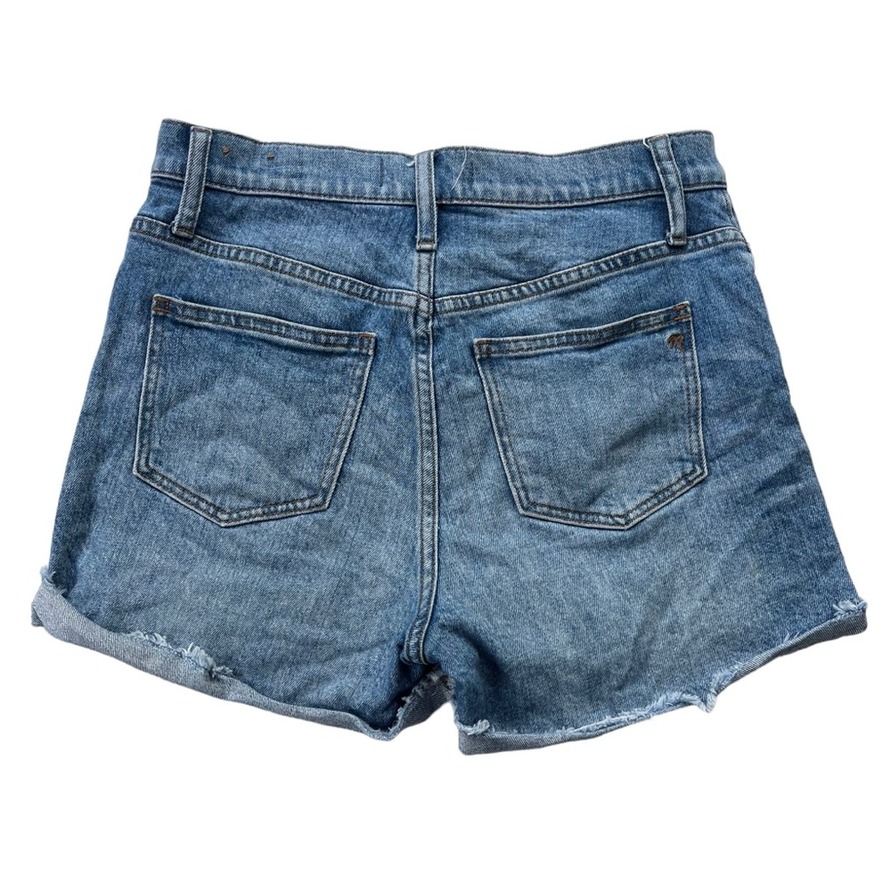 Madewell Women’s Sz. 25 Light Wash Denim High Rise Fringe Cuff Jean Shorts F1607 - Picture 2 of 14